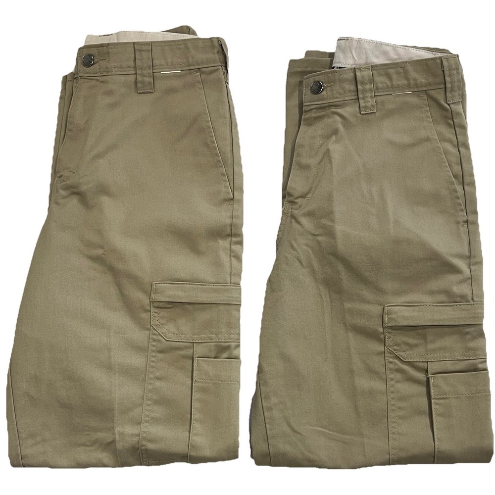 Dickies Flex Cargo Pants 28x31 Men's Khaki Tan Workwear Utility Straight 2 Pair